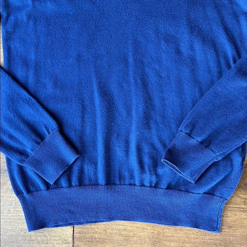 Ralph Lauren Sport Navy V-neck Cotton Sweater Sz PS